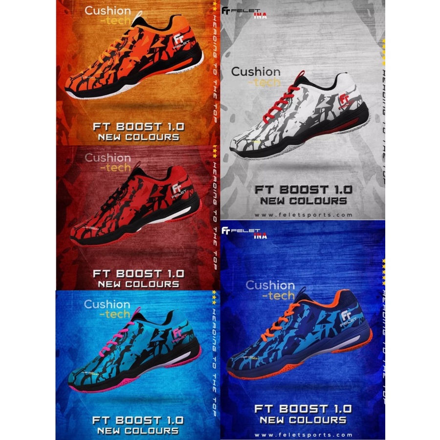 Sepatu Badminton Felet FT Boost 1.0 Original New Colour 2022