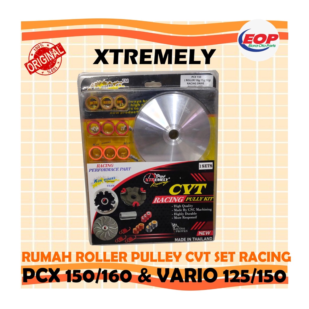 PULLEY SET ROLLER PER SENTRI PCX VARIO 125 150 XTR XTREMELY RACING 100% ORI