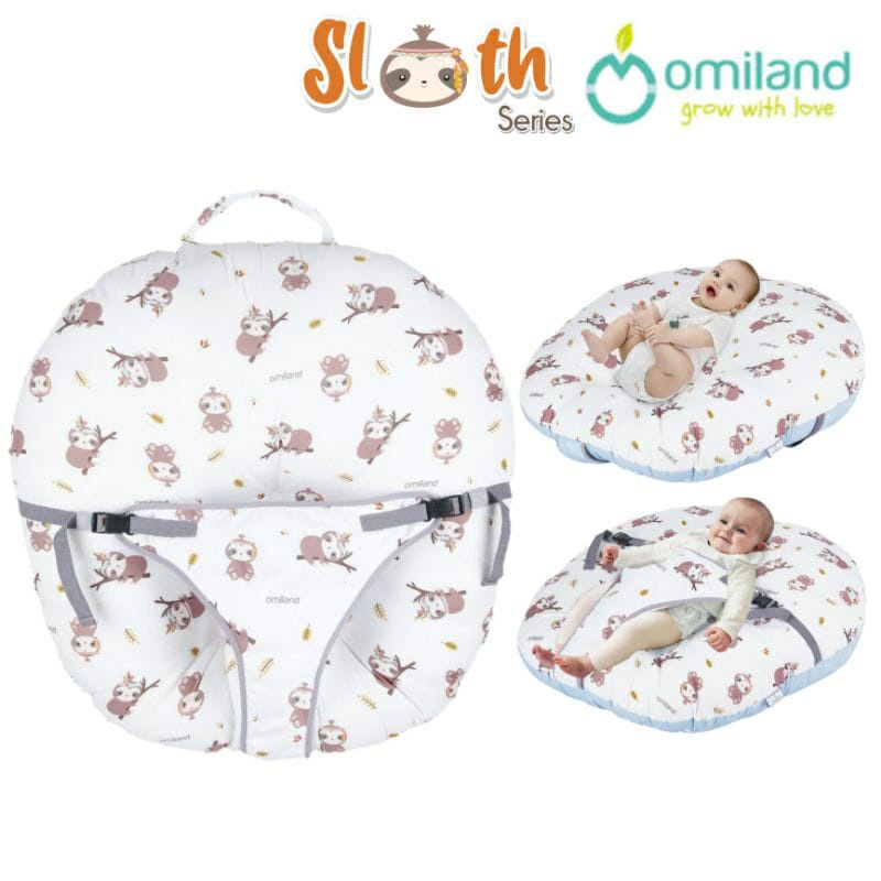 [2 kg] Omiland Sofa Bayi 2 in 1 Multifungsi (ada gasper ) Motif Sloth Series - OB40151-2