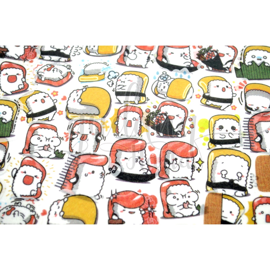 Stiker Delicious Sushi Sticker Motif Makanan Jepang DIY GH 303745