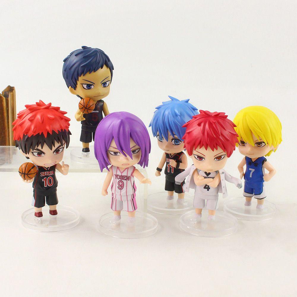 Augustina Haikyuu Action Figure Shoyo Kotaru Hinata Tobio Tetsuya Q Version Patung Anime 7-10CM Figure Model Ryota Basket Team Hadiah Anak Kagami Anime Kuroko's Basket