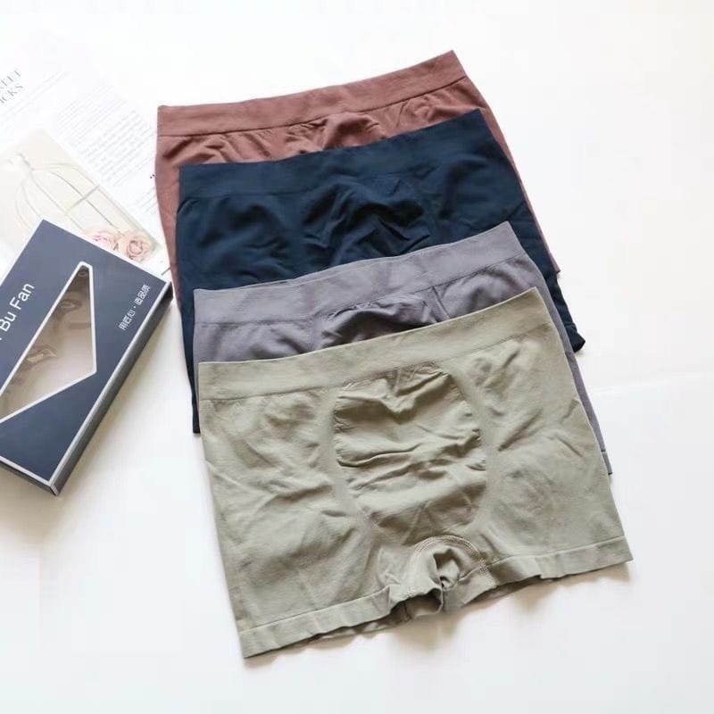 Celana Dalam Pria Boxer Underwear Pria Motif Polos Real Pict AFM