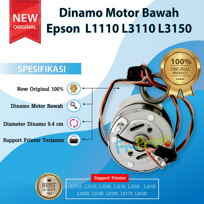 Dinamo Motor Bawah Printer Epson EcoTank L1110 L3100 L3101 L3110 L3116 L3150 L3156 L4150 L4160 L5190 New Original 2189470