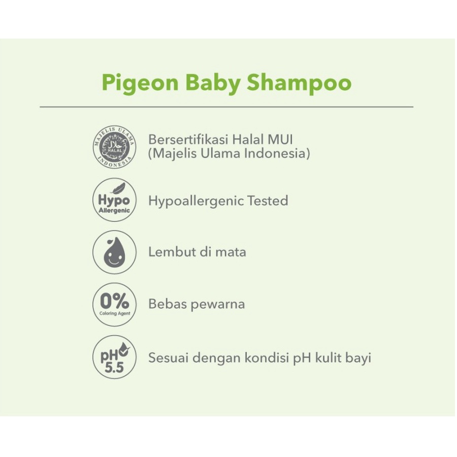 Pigeon Baby Shampoo Chamomile 350ml Shampo Bayi dan Anak Pouch Refill WHS