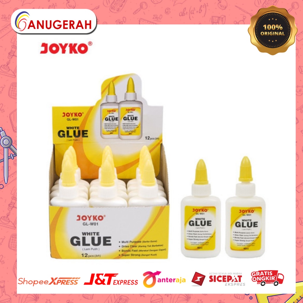 

JOYKO GL-W01 LEM PUTIH CAIR / WHITE LIQUID GLUE