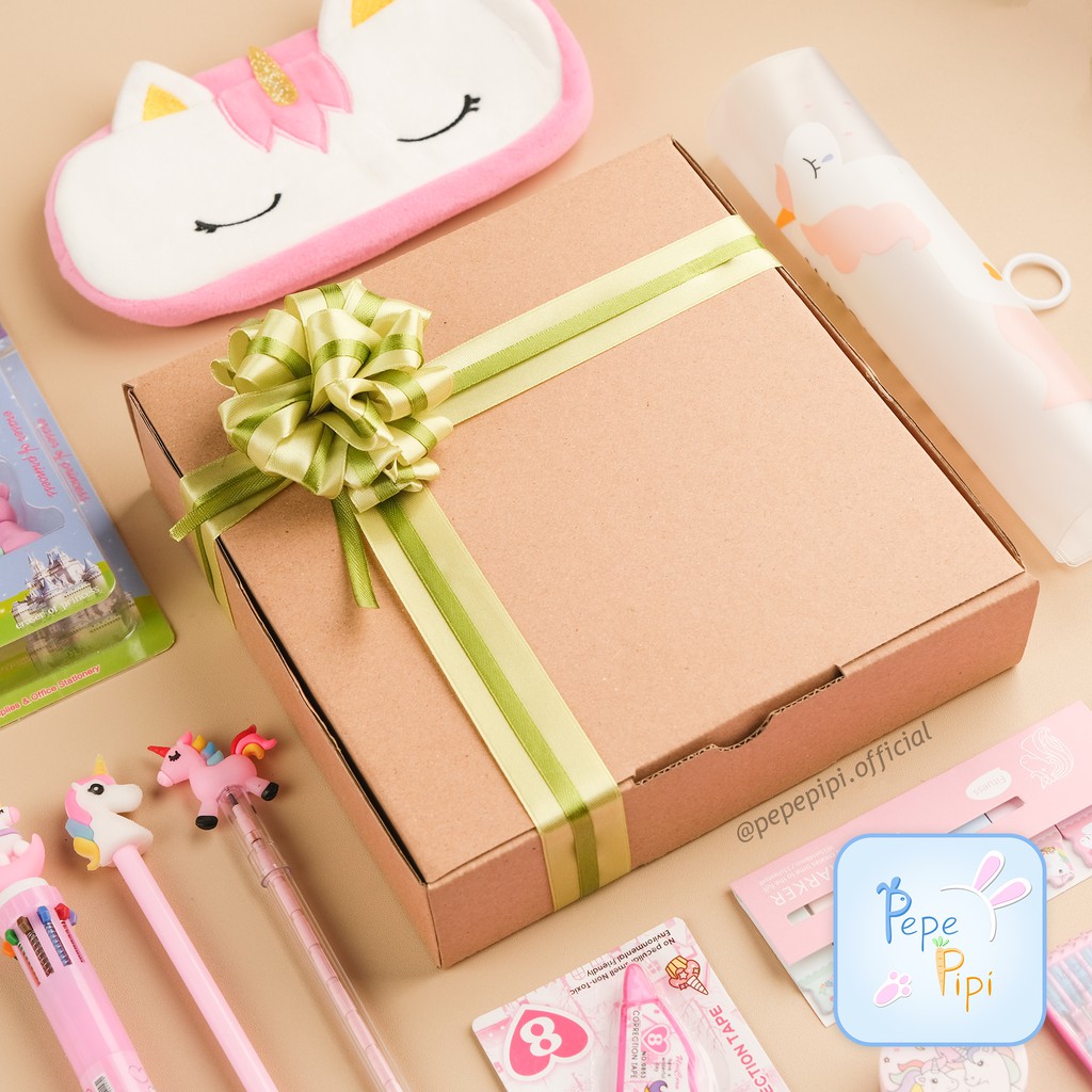 Parcel Lebaran Alat Tulis + Box Cantik Bingkisan Kado Gift Anak Hampers Set Kotak Pensil Pulpen