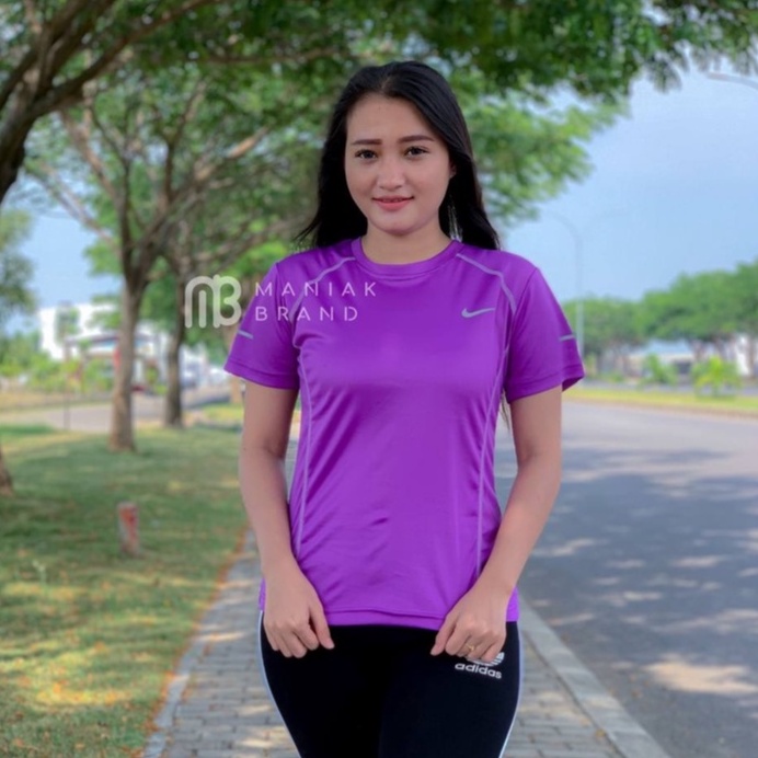 Kaos Olahraga Wanita Pakaian Olahraga Training Atasan Senam Running gym Tshirt Lari Zumba Fitnes Ladies Jogging (KN-W)