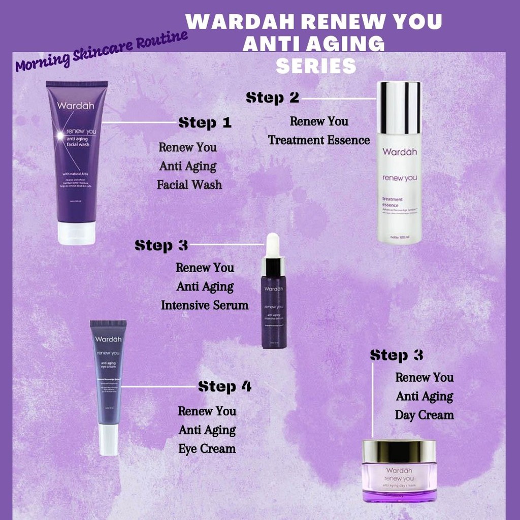 Jual Wardah Renew You Anti Aging Morning Skincare Routine Indonesia|Shopee  Indonesia