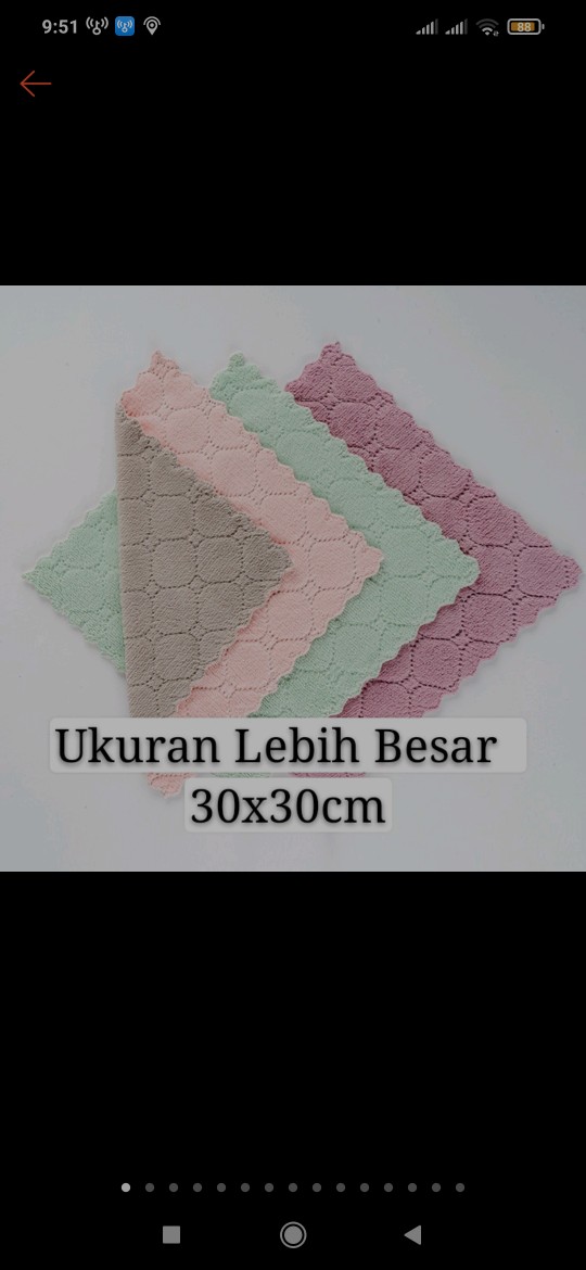 Kain Lap 2 Sisi Size 30x30 Lebih Tebal/kain Lap Dapur