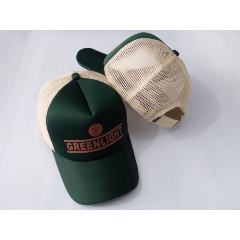 TOPI TRUCKER GREENLIGHT SABLON TOPI MURAH BERKUALITAS