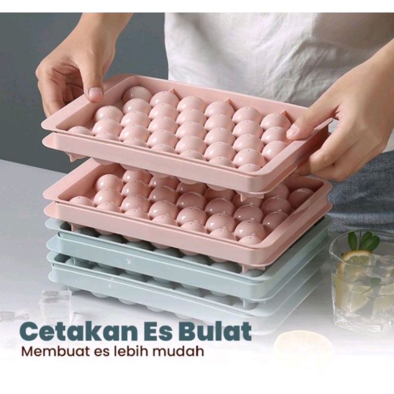 Ice Mold 18 cube  / Cetakan es batu 18 lubang hezagonal /Cetakan Es Batu Bulat  33 Round Ice Cube Tray