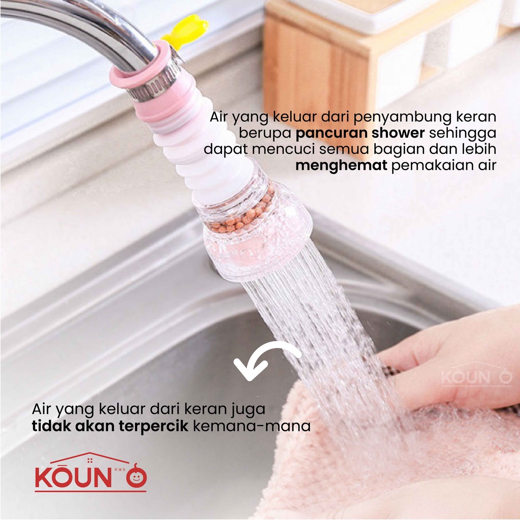 Sambungan Kran Air Fleksibel Filter Air Keran Saringan Kran Wastafel Kamar Mandi Kran Cuci Piring