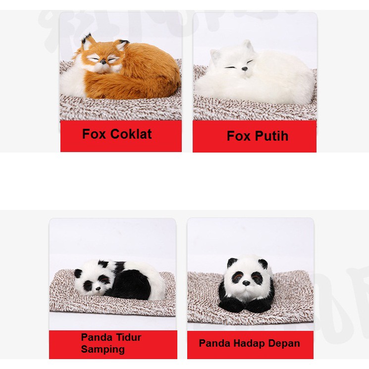 Arang Bambu Penghilang Bau Mobil Pajangan Kucing Kitty Cat Panda Serigala Fox Super Asli Premium