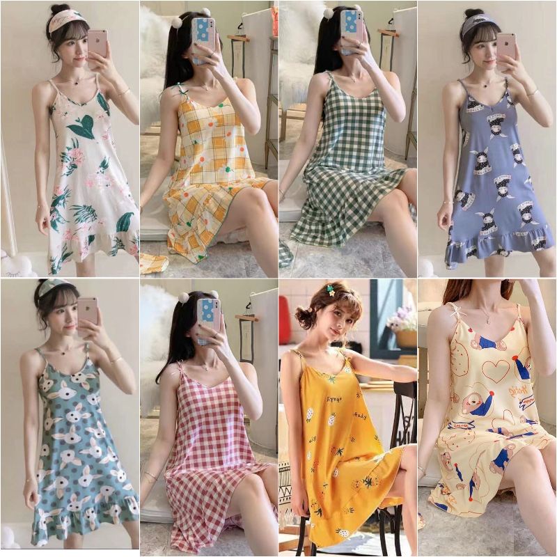 Daster Import Korea Daster Bra Kensi Daster Tali Satu Baju Tidur Wanita Import murah