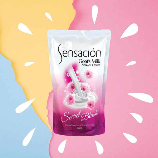 Sensacion Goat's Milk Shower Cream Secret Blush 800ml