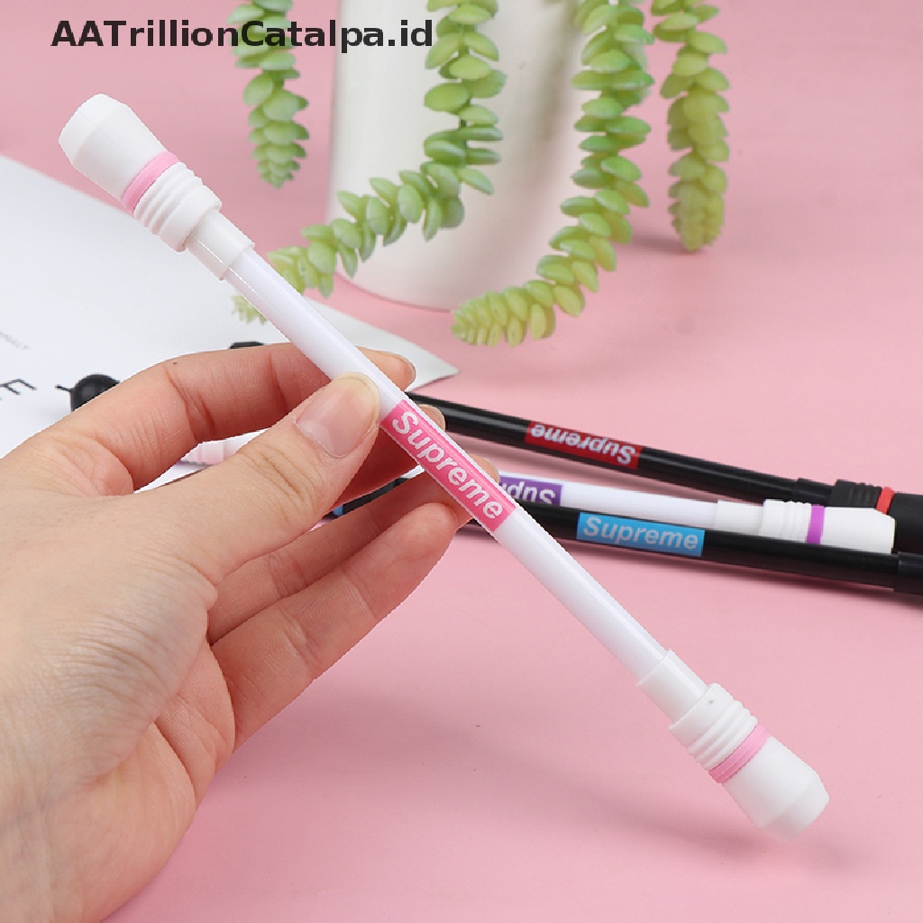 (AATrillionCatalpa) Pulpen Gel Kreatif Bisa Berputar Untuk Pelajar