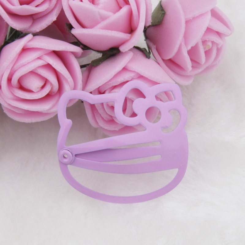 Lucu Hello Kitty Mini Jepit Rambut Macaron Warna Klip Besi Klip Samping Anak Aksesoris Rambut - olo