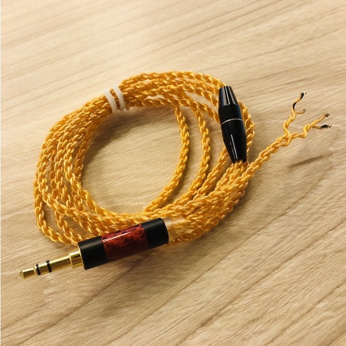 Orange Silver Plated HiFi Audio Cable With High Class Carbon Jack