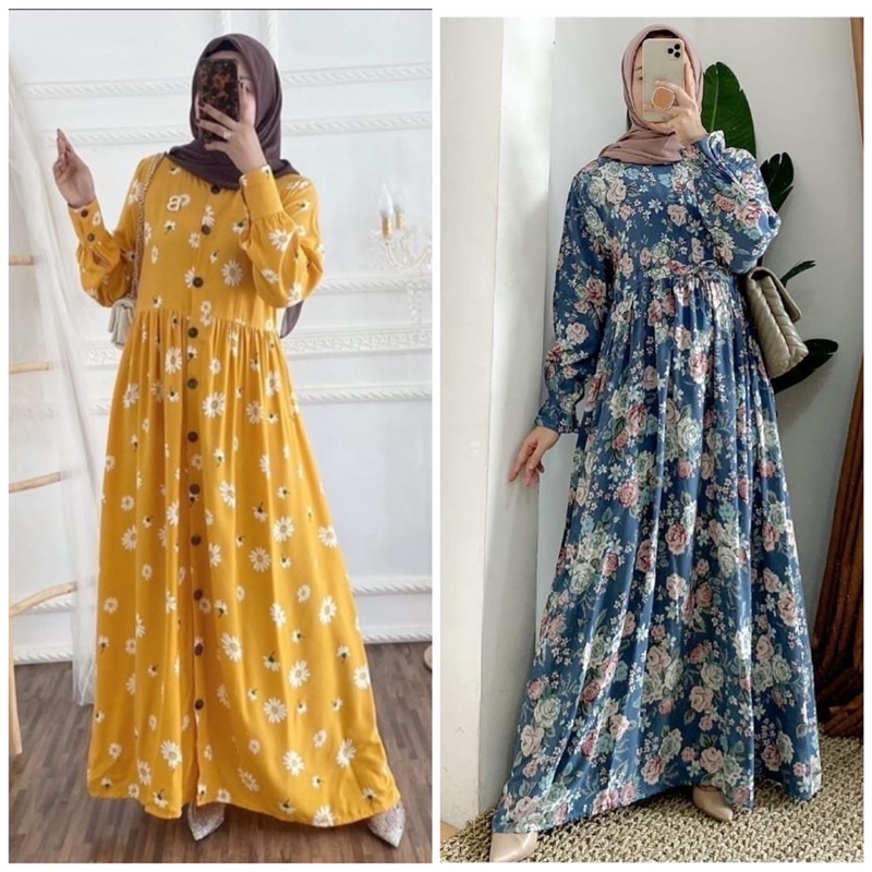 (RPA) ALL GAMIS RINNIE LOTTA RAIN DAILY BUSUI DRESS RAYON UNIQLO