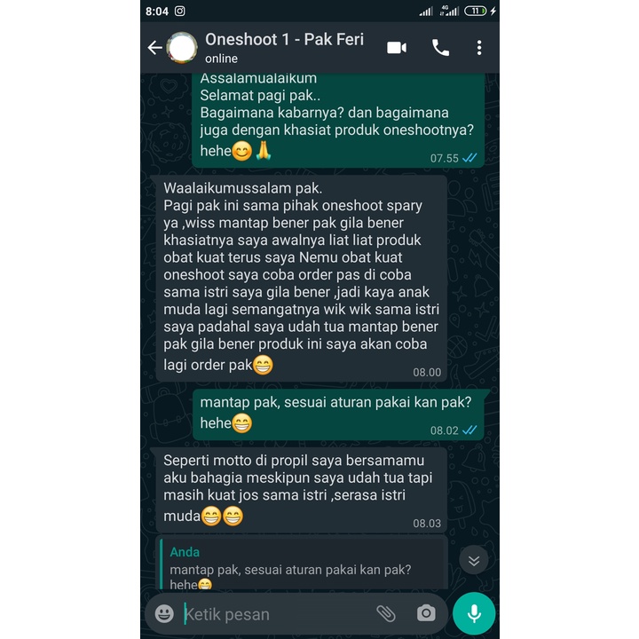 Obat Kuat Pria Tahan Lama Oneshoot Spray - Obat Kuat Pria Original - Obat Kuat Pria Herbal - Obat Ejakulasi Dini Pria - Obat Lemah Syahwat - Obat Kuat Spray - Obat Kuat Herbal - Obat Vitalitas Pria Dewasa BPOM-1