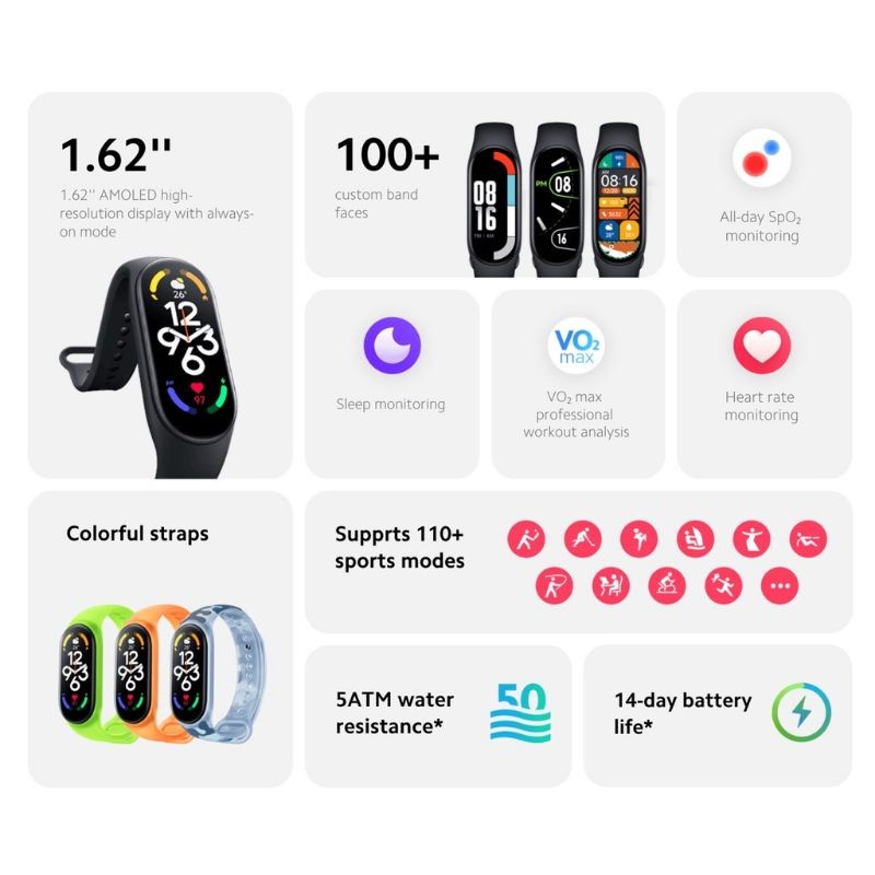 Xiaomi Mi Band 7 AMOLED Miband 7 Smart Band Smartwatch Original Garansi Resmi