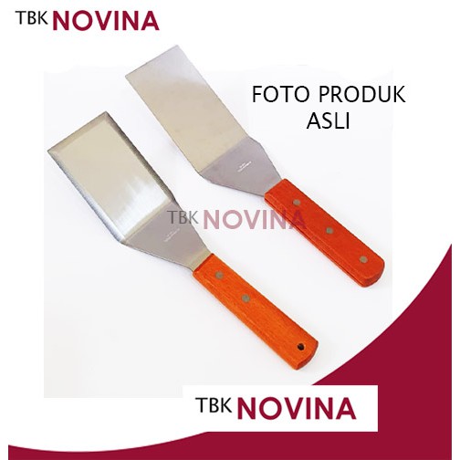 SPATULA STAINLESS PIZZA TURNER TEPANYAKI / STAINLESS STEEL JEPANG KAPE BENGKOK