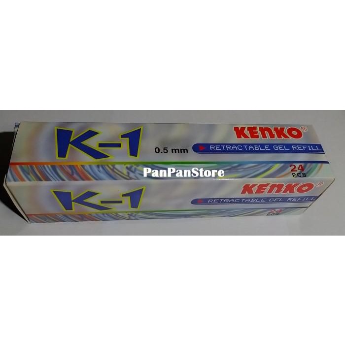 

Tinta [ 1 Box ] Refill Gel Pen K-1 Kenko Biru / Retractable Gel 0,5Mm Biru