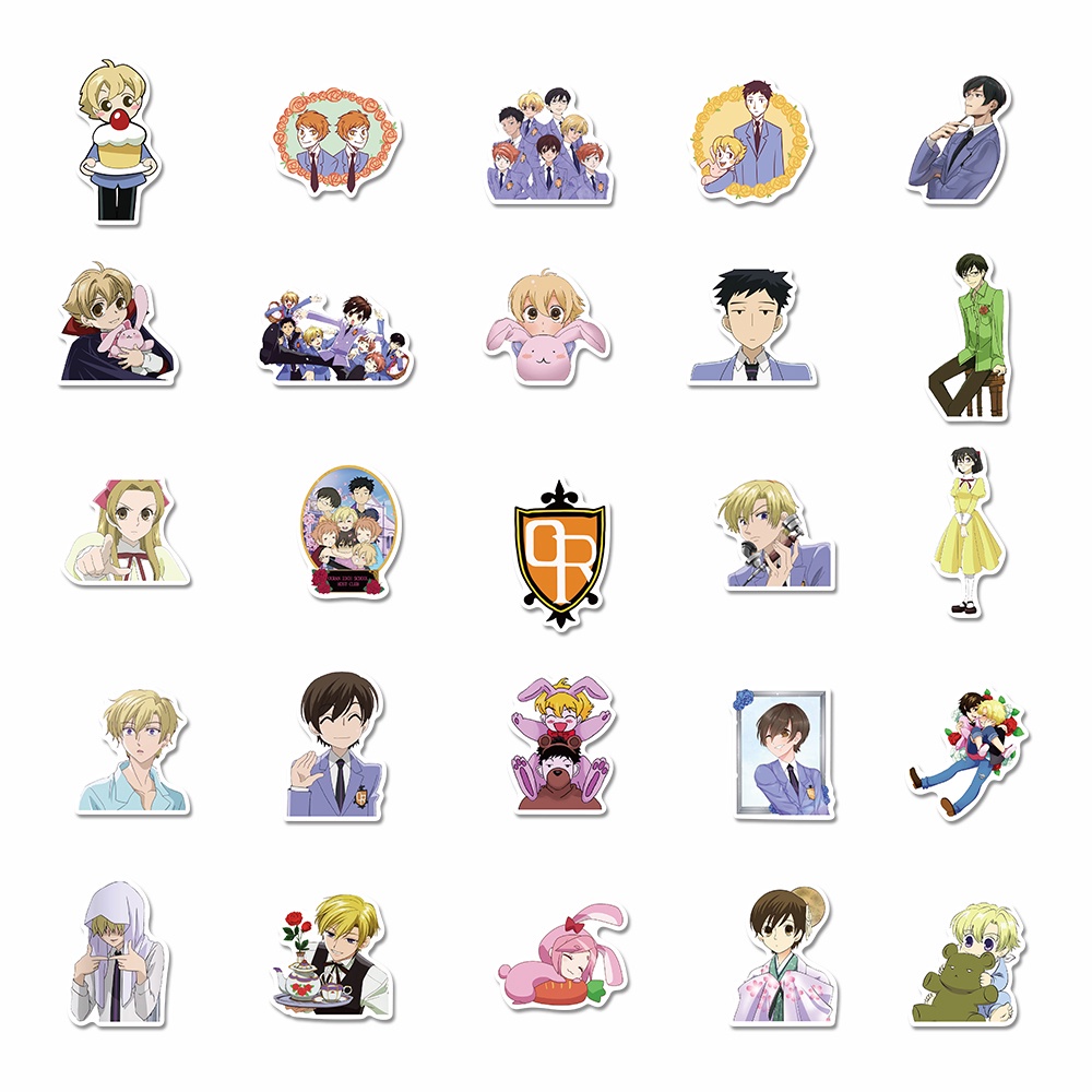 50 Pcs Stiker Motif Kartun Anime Jepang Tahan Air Untuk Laptop Anak