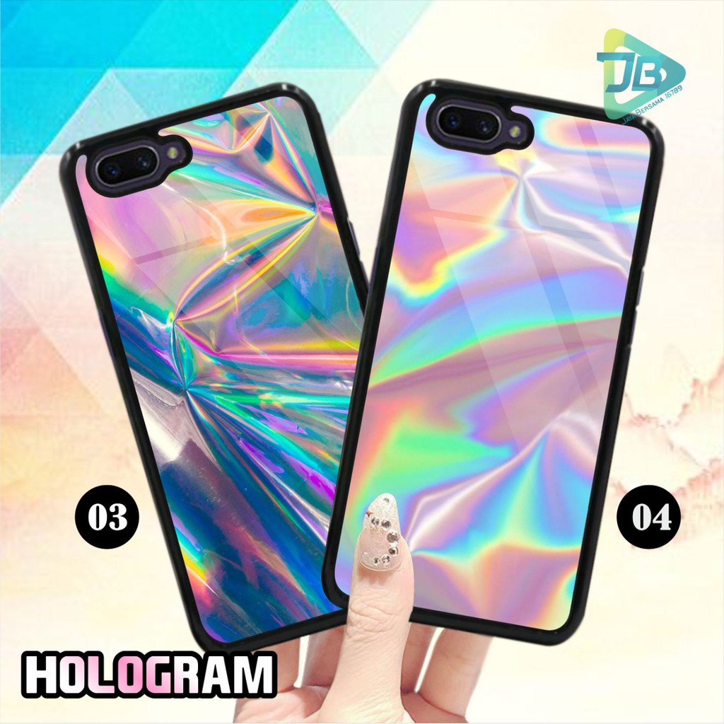 HARDCASE 2D GLOSSY HOLOGRAM OPPO VIVO XIAOMI SAMSUNG REALME IPHONE ALL TYPE JB4675