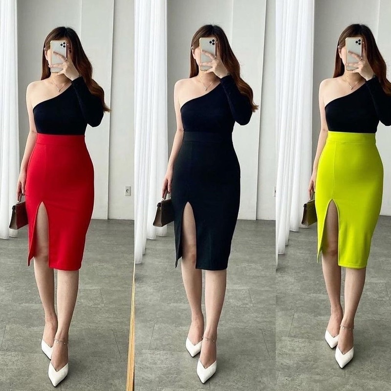 Chiobushop - (Dona) Midi Dress Lengan Tarzan