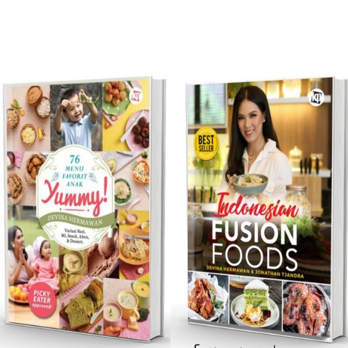 Buku resep yummy 76 menu favorit anak fusion food/devina hermawan READY STOCK