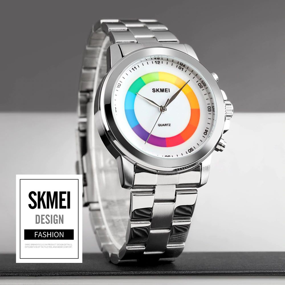 SKMEI 1491 Jam Tangan Pria Analog Tali Stainless WATCHKITE WKOS