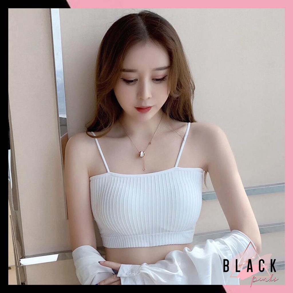 Blackpink Bra Kemben Seamless Tengtop Pakaian Dalam Wanita Crop Top  Bralette 1019