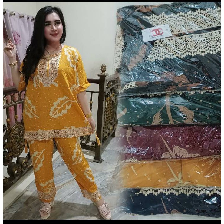 SETELAN CP ARAB RENDA MOTIF BULU TERBARU MURAH