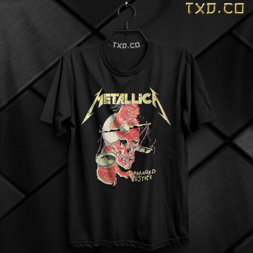 KAOS DISTRO METALLICA TERBARU SABLON DIGITAL TREND 2021 LENGAN PENDEK PRIA WANITA