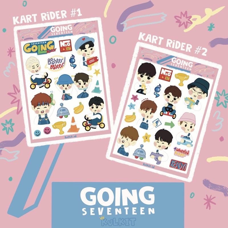 GOING SEVENTEEN stickers sheet - cutting kiss cut