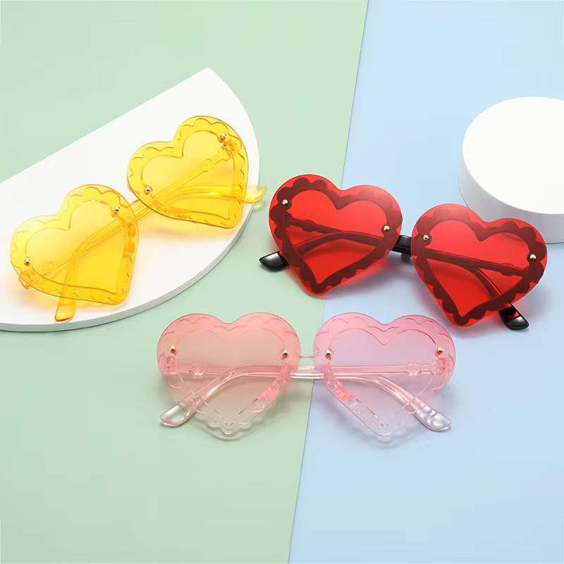 Kacamata Hitam Anak Perempuan Motif Love Korean Fashion - Sunglasses For Kids