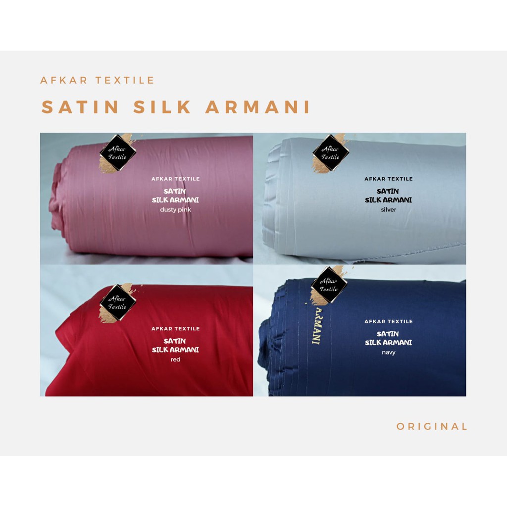  Kain  Satin Armani Silky Original Import Satin Silky 