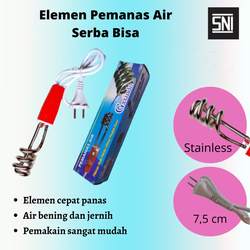 Water heater alat elemen pemanas pendidih memasak air listrik elektrik teko plastik celup portable 3