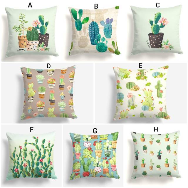 BANTAL SOFA PRINT MOTIF KAKTUS / CACTUS PLANT 40X40 CM