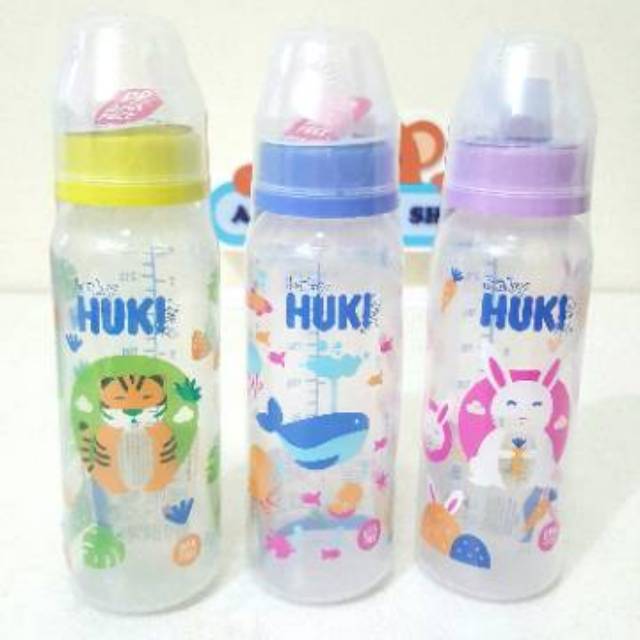 Botol susu bayi baby Huki PP SP 240ml dot gepeng bpa free #329