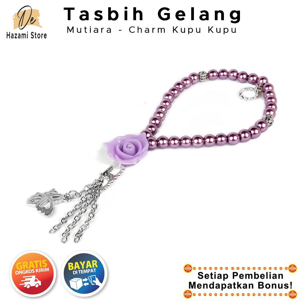 BISA COD Tasbih Gelang Wanita 33 Butir Mutiara Bunga Cantik Korea Aesthetic Kekinian Terbaru 2021