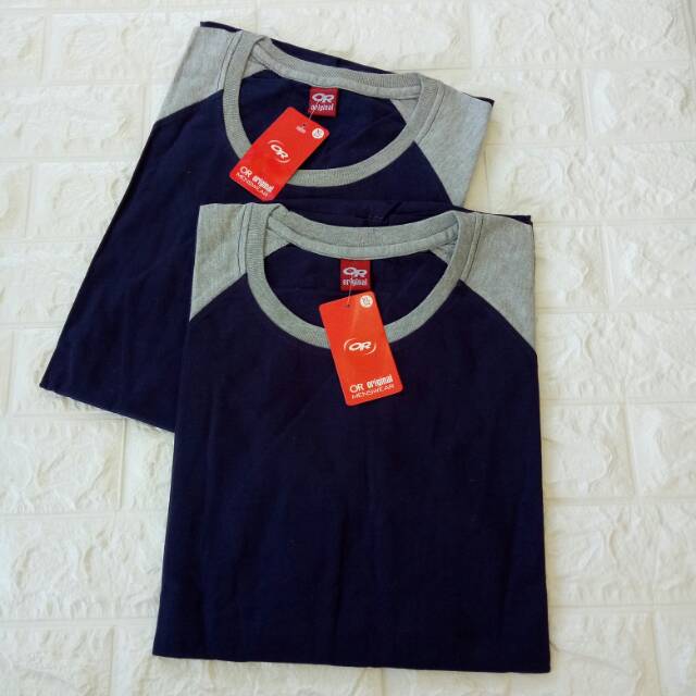 kaos polos reglan NAVY/DONGKER-ABUMISTY lengan 3/4 uk 20 22 S M L XL XXL