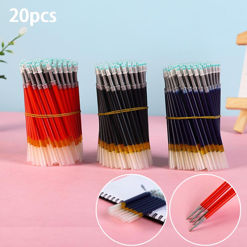 20pcs 0.5mm Press Pen Gel Pen Refill Beating Gel Pen Refill for Test Office Signature Special Gel Pen