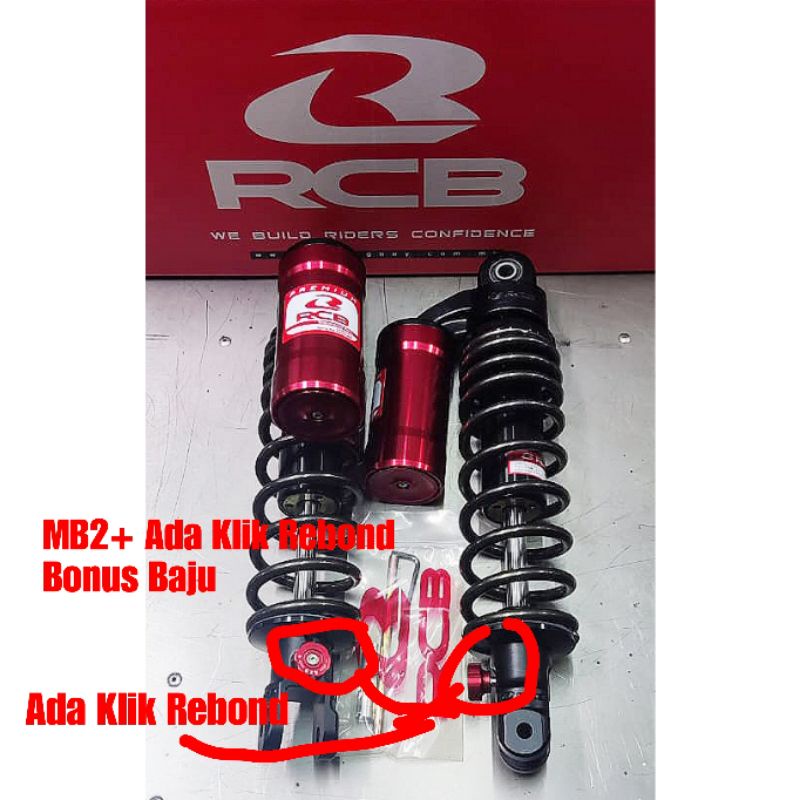 Shock Tabung RCB MB2 Plus MB2+ Black Series Nmax old Nmax New Aerox 155 New Aerox Connected Aerox Old PCX ADV 150 305MM 330MM Original RCB