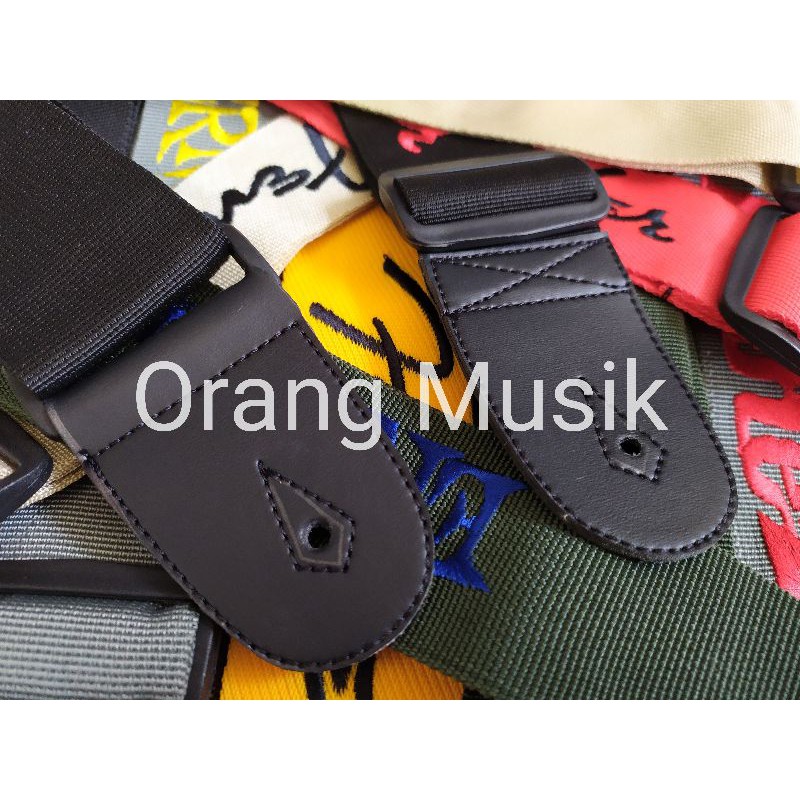 Strap Gitar Bordir Warna - Strap Bass Bordir - Sabuk Gitar dan Bass Bordir