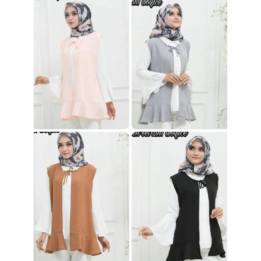 FASHION WANITA DAN PRIA SHIREEN SET 2IN1 ATASAN LUARAN/BUSANA MUSLIM MODIS/PAKAIAN MODIS CEWE