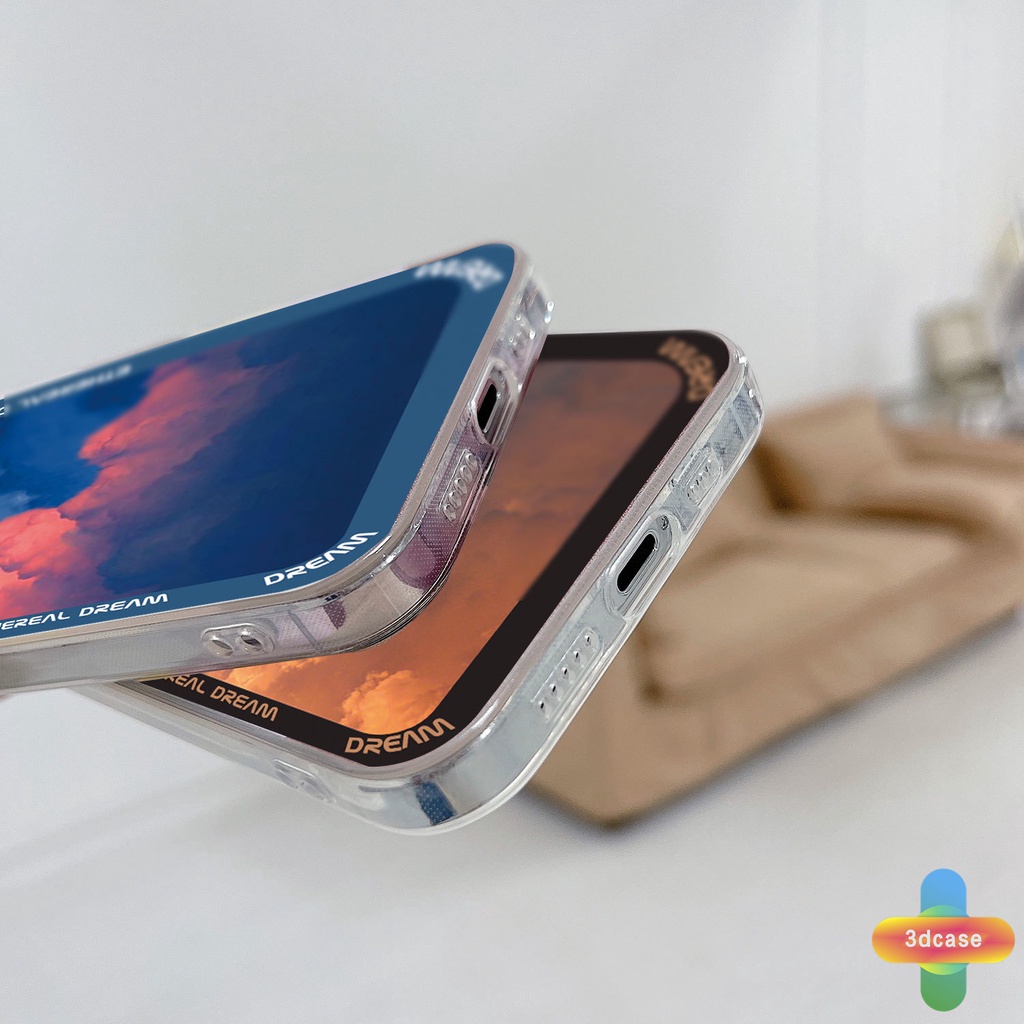 Soft TPU Case Compatible For IPhone 13 12 11 PRO MAX 6 7 6S 8 Plus X XR XS MAX 11 12 13 mini Se 2020 6SPlus 7Plus 6Plus 8Plus XSMAX A15 A16 A9 A5 A7 A5S Y12 Y20 Y15S A12 A03 Ins Colorful Clouds Transparent Case