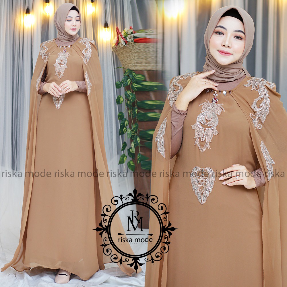 Kadai.baju / Gamis Pesta Arab Jumbo Mewah / Gamis muslim / Kaftan merak