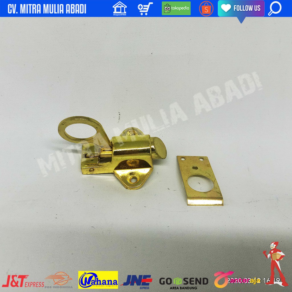 Spring Knip Tebal Grendel Kodok GOLD